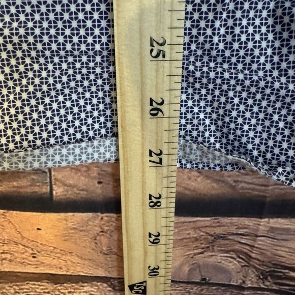 Tranquility Mayhem Mens S Button-Down Shirt Casual Long Sleeve Blue Patterned - Picture 6 of 9